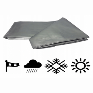 Krycia plachta 210g/m2 - strieborná - Veľkosť: 2x6m